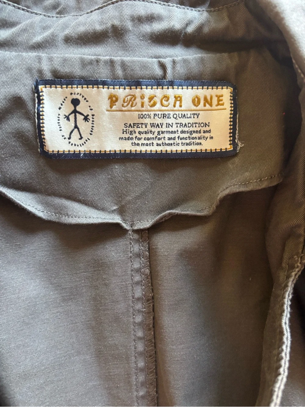 Prisca One Olive Green Cotton Blend Short Trench Coat Utility Grunge Neutral